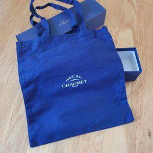 Chaumet Cotton Canvas Tote PLUS Jewelry / Necklace Travel Pouch Storage Bag